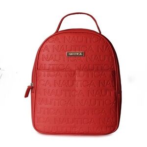 Nautica Embossed Red Backpack for Women